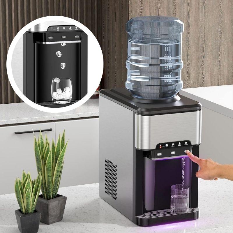 [ Linmited time deal ] 3-in-1 Countertop Water Dispenser (with Ice Maker) – Hot & Cold Water for Home, Kitchen & Office