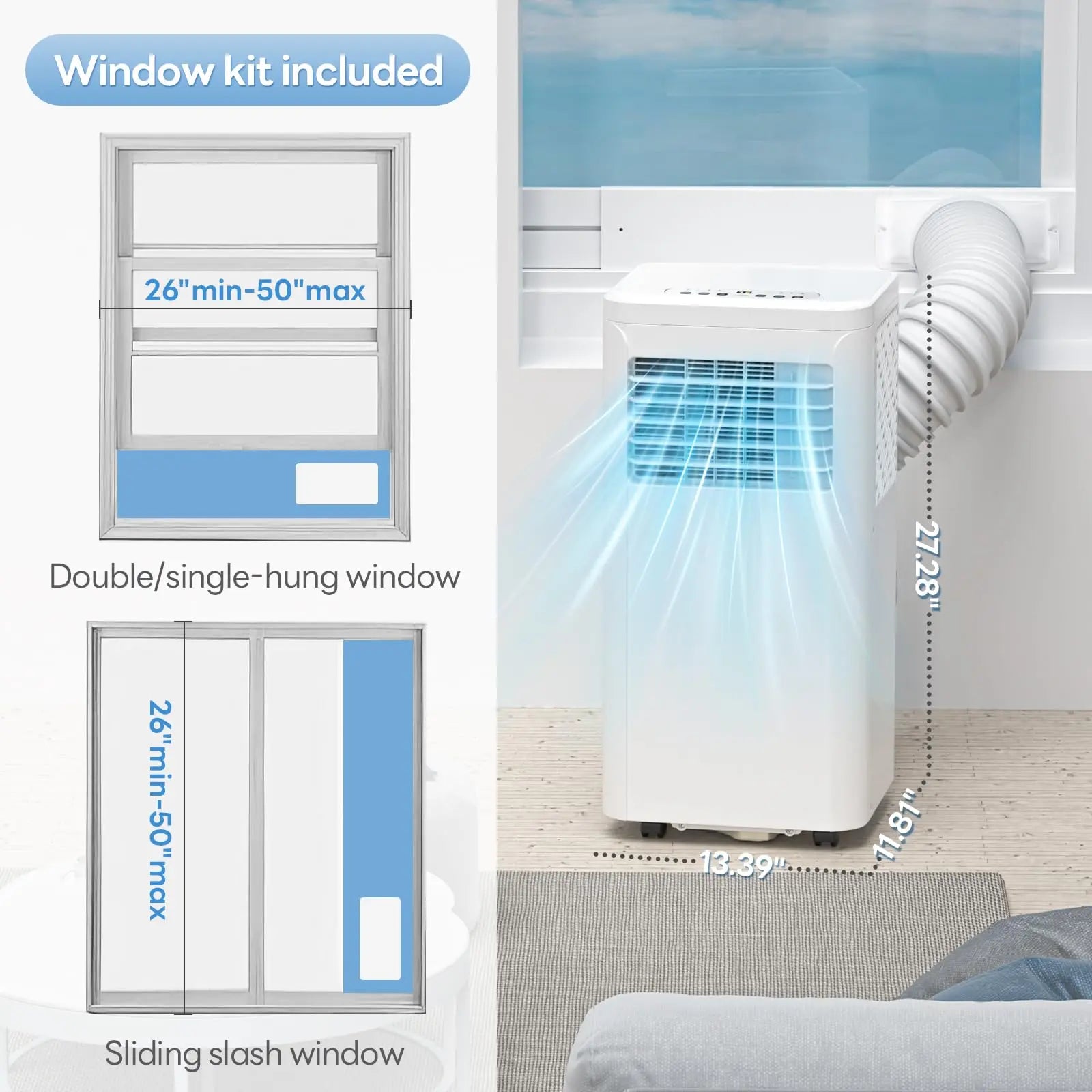 Four-in-one portable air conditioner